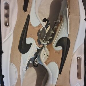 Nike Athletic Shoes in White, Tan, and Black